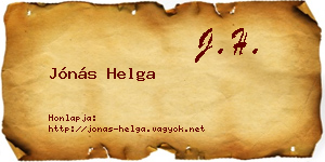 Jónás Helga névjegykártya