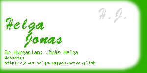 helga jonas business card